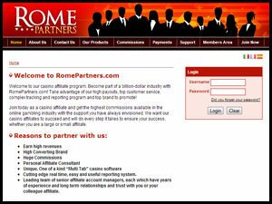 Rome Partners Casino Affiliate Program