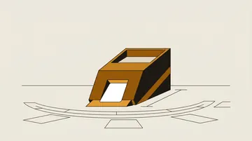 A card shoe with a single blank card emerging