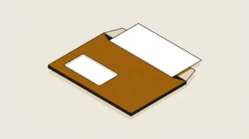 A window envelope with a blank letter sheet half out