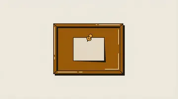 A pinboard with one blank note pinned in the middle